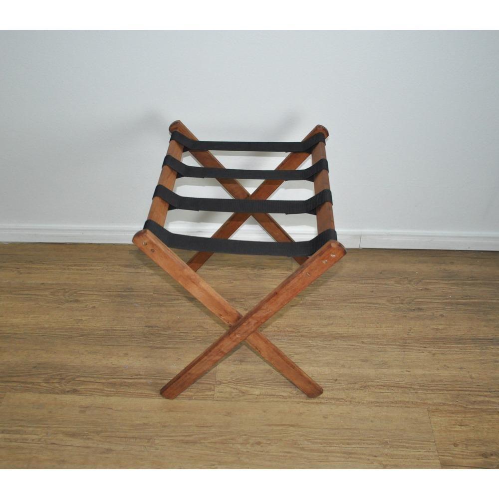 Suporte De Malas Para Hotel Pousada Dobrável Madeira - 5