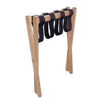 Suporte De Malas Para Hotel Pousada Dobrável Madeira - 7