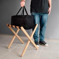 Suporte De Malas Para Hotel Pousada Dobrável Madeira - 9