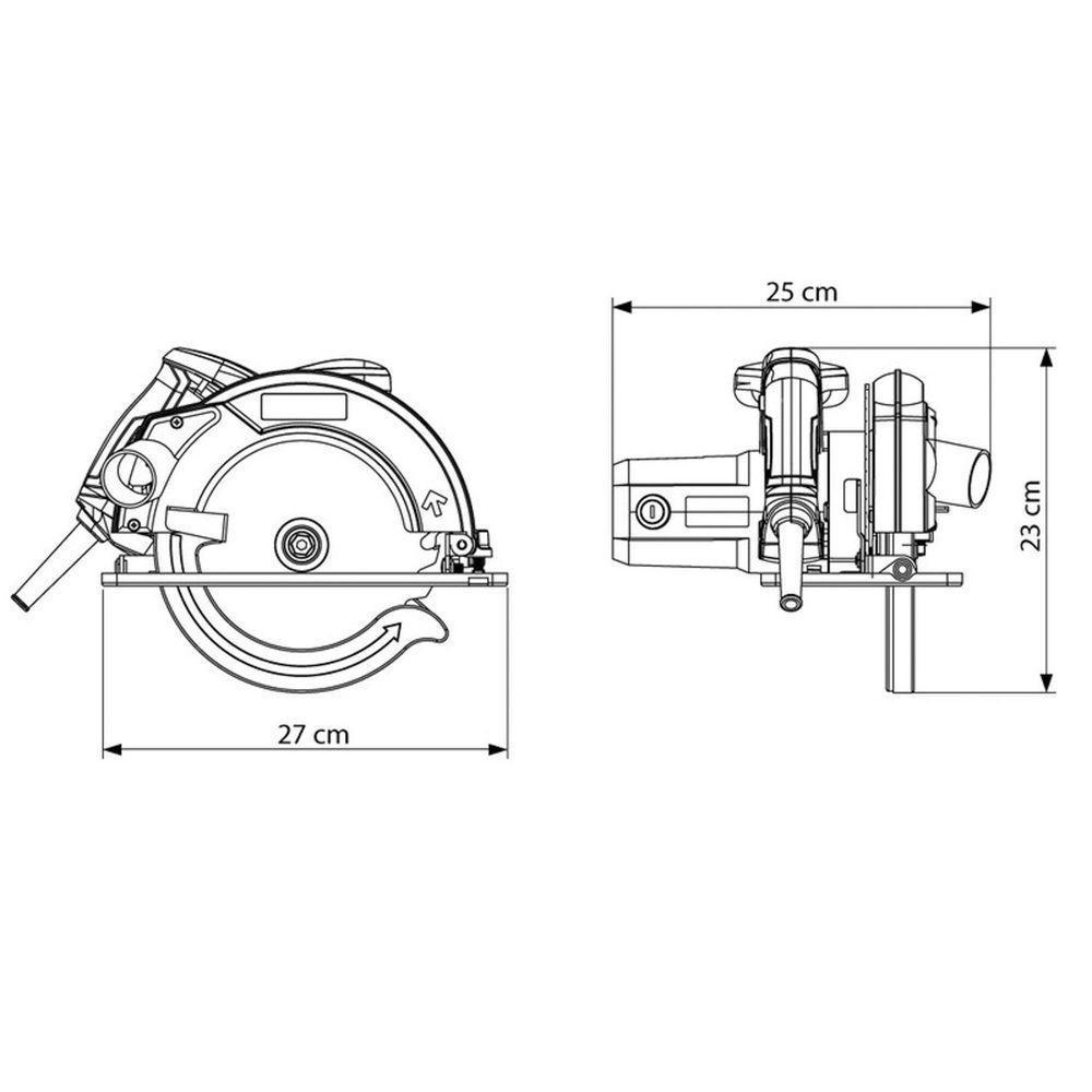 Serra Circular 1400 W 7.1/4" 127 V Tramontina Para Uso Doméstico Tramontina - 2