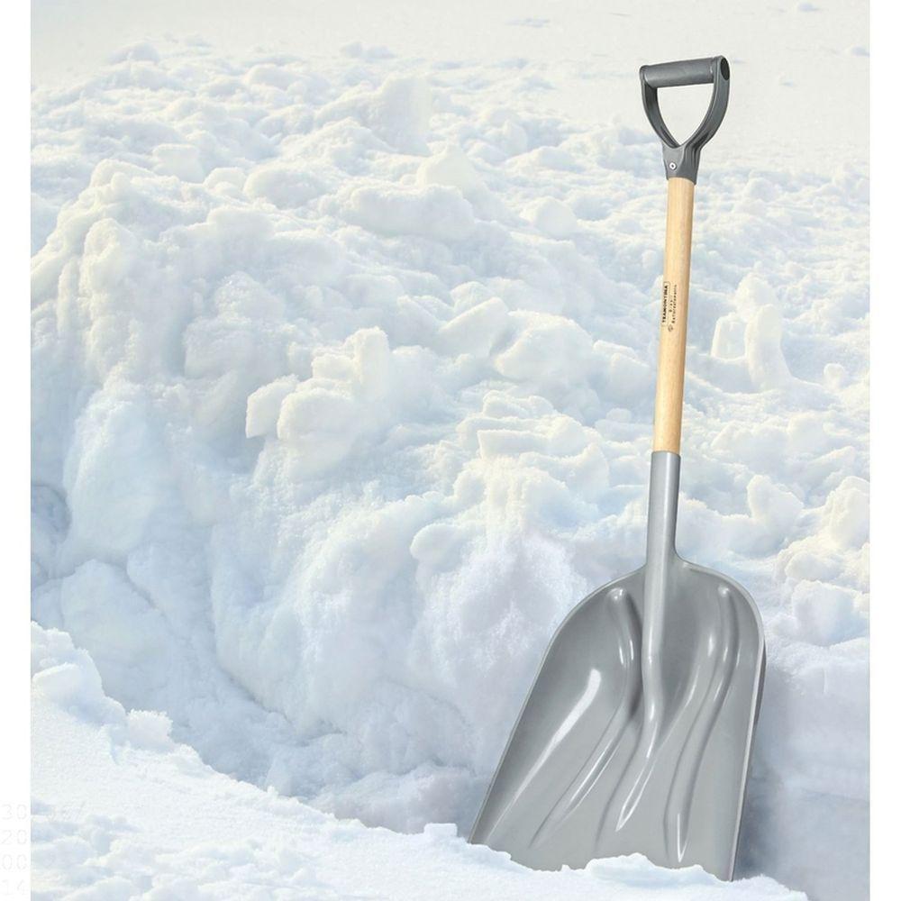 Pá Em Plástico Com Cabo De Madeira 79 Cm Com Empunhadura Plástica Reta Ergonômica - 2