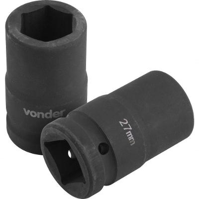 Soquete Sextavado Impacto Encaixe 1" 27Mm Fosfatizado Vonder