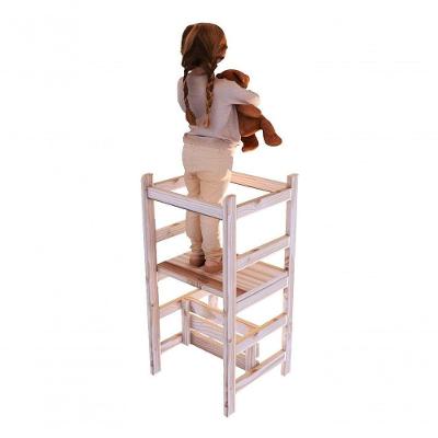 Torre Montessouri Infantil Segura Madeira Aprendizagem Top