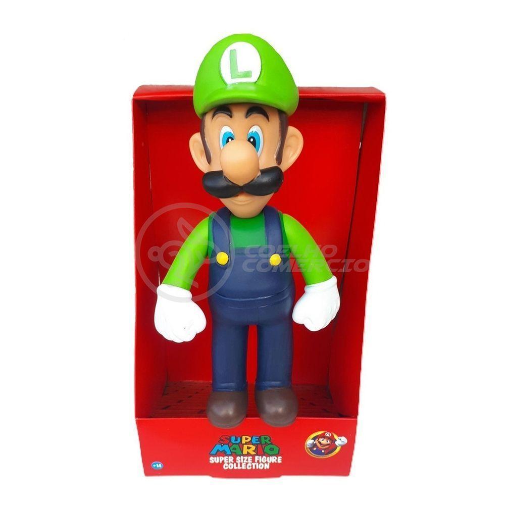 Boneco Action Figure Luigi Super Size 23Cm Super Mario - 1