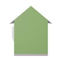 Casinha De Brinquedo Com Cercado E Cobertura Mdf Verde/branco - Criança Feliz - 2