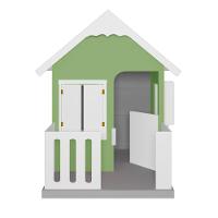 Casinha De Brinquedo Com Cercado E Cobertura Mdf Verde/branco - Criança Feliz - 5