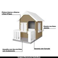 Casinha De Brinquedo Com Cercado E Cobertura Mdf Bege/branco - Criança Feliz - 7