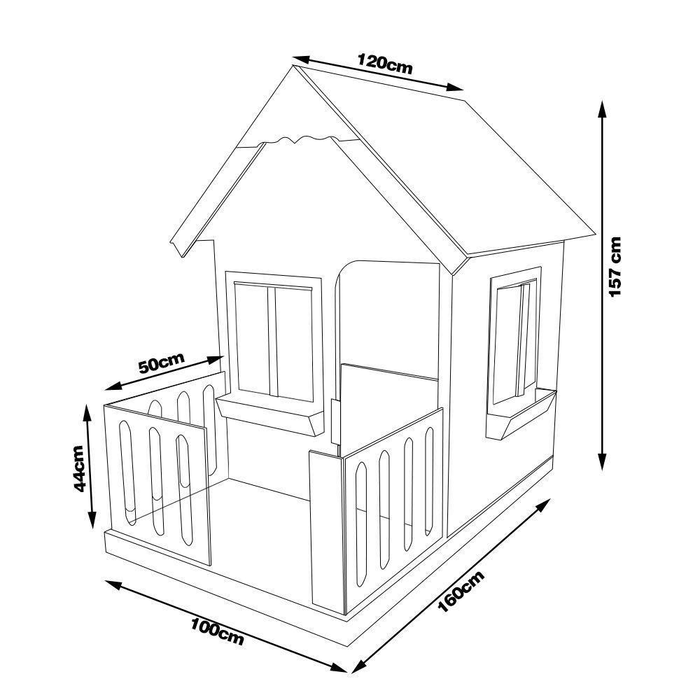 Casinha De Brinquedo Com Cercado E Cobertura Mdf Lilás/branco - Criança Feliz - 8
