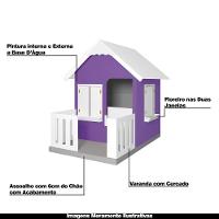 Casinha De Brinquedo Com Cercado E Cobertura Mdf Lilás/branco - Criança Feliz - 7