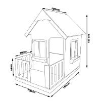Casinha De Brinquedo Com Cercado E Cobertura Mdf Lilás/branco - Criança Feliz - 8