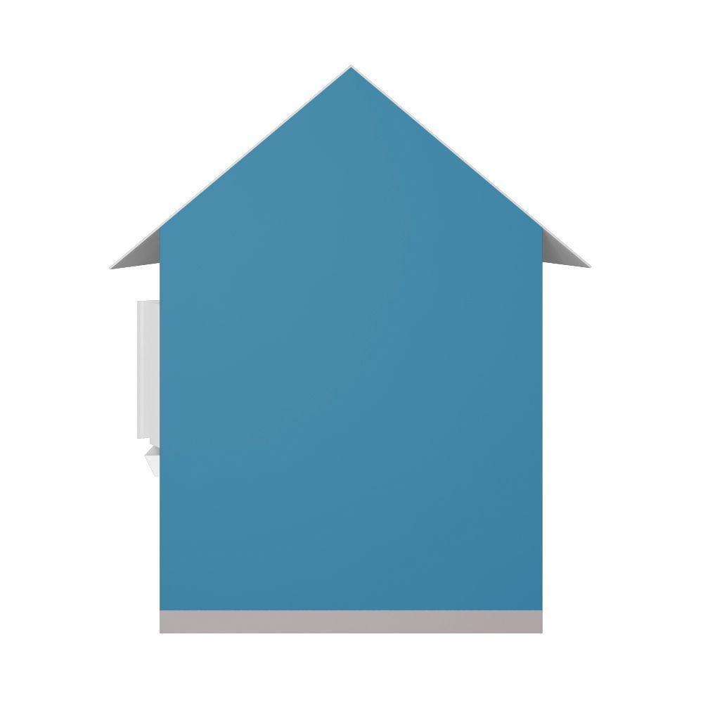 Casinha De Brinquedo Com Cercado E Cobertura Mdf Azul Claro/branco - Criança Feliz - 2