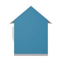 Casinha De Brinquedo Com Cercado E Cobertura Mdf Azul Claro/branco - Criança Feliz - 2