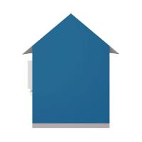 Casinha De Brinquedo Com Cercado E Cobertura Mdf Azul/branco - Criança Feliz - 2