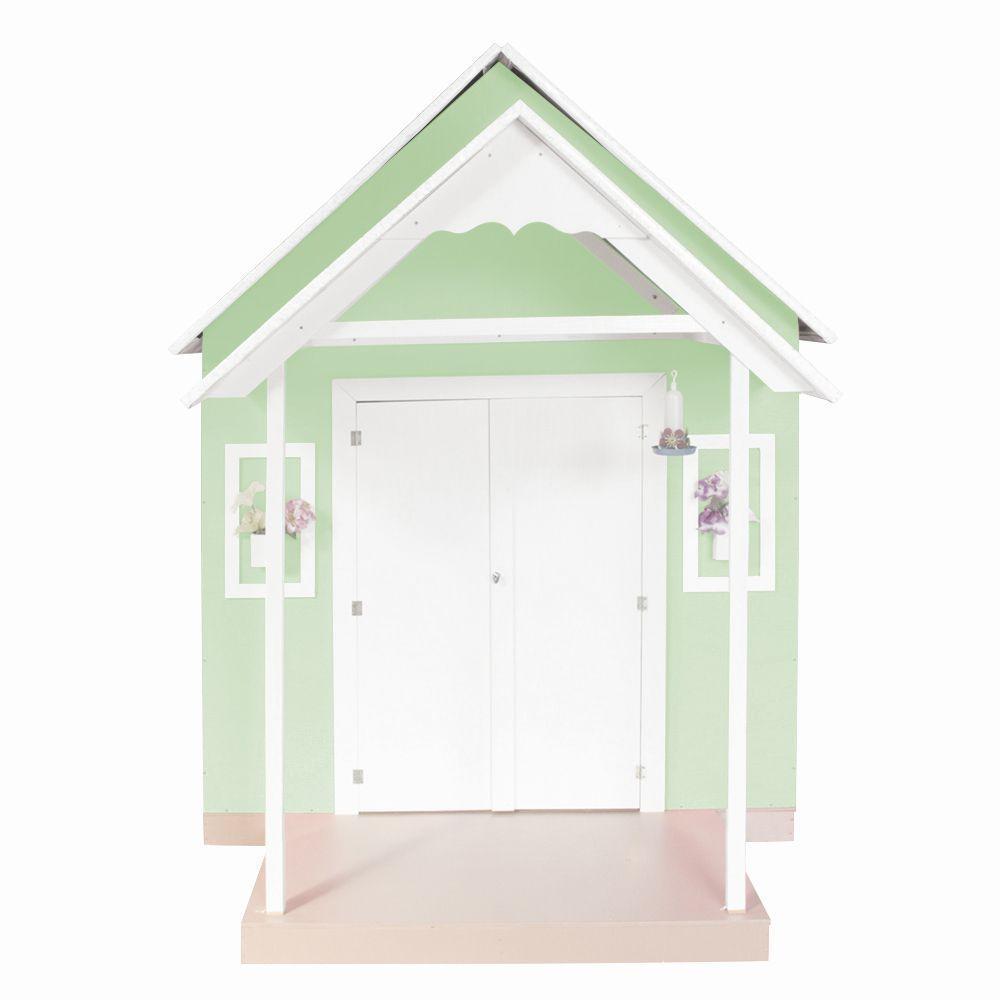Casinha de Brinquedo com Telhado Branco Verde Criança Feliz - 7