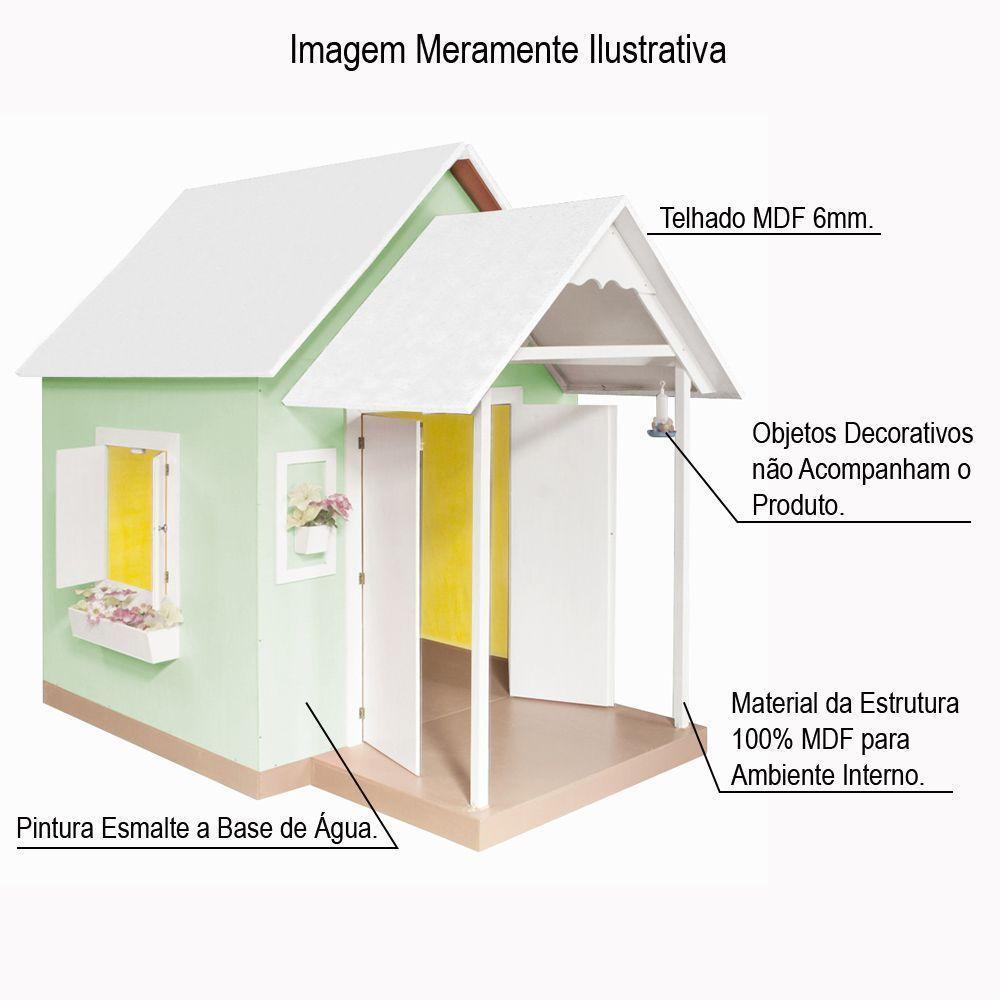Casinha de Brinquedo com Telhado Branco Verde Criança Feliz - 8