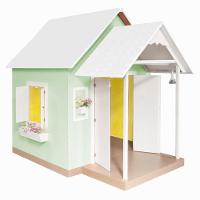 Casinha de Brinquedo com Telhado Branco Verde Criança Feliz - 10