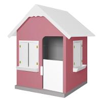 Casinha De Brinquedo Com Floreiros Mdf Rosa/branco - Criança Feliz - 1