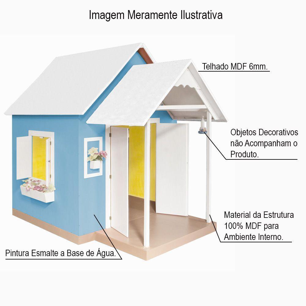 Casinha de Brinquedo com Telhado Branco e Azul Criança Feliz - 3