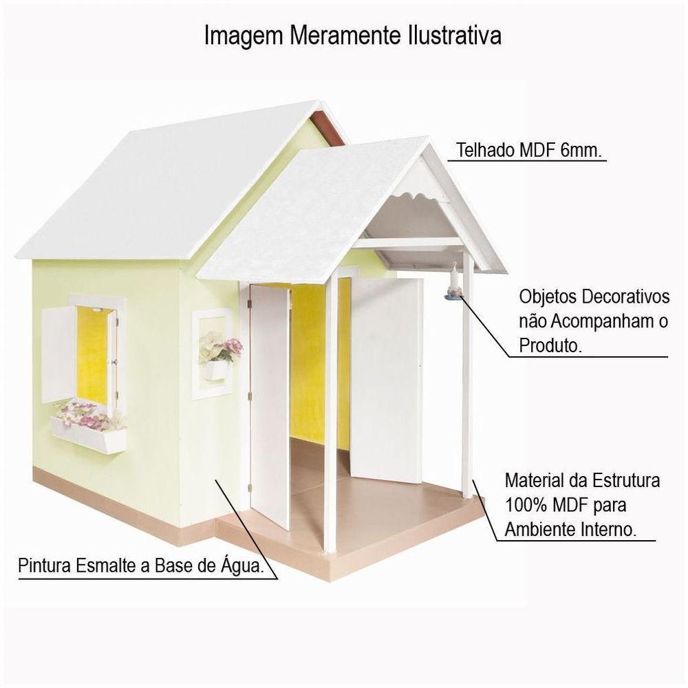 Casinha de Brinquedo com Telhado Branco e Amarelo - 7