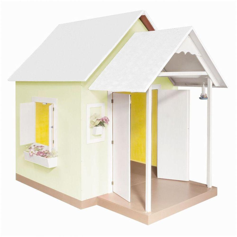 Casinha de Brinquedo com Telhado Branco e Amarelo - 10