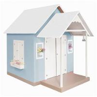 Casinha de Brinquedo com Telhado Branco e Azul Bebê - 1