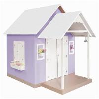 Casinha de Brinquedo Com Telhado Branco e lilás - 1
