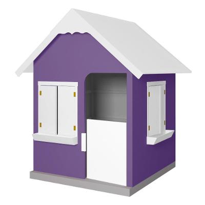 Casinha De Brinquedo Com Floreiros Mdf Lilás/branco - Criança Feliz