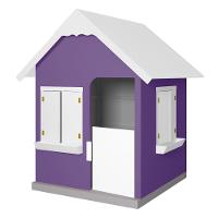 Casinha De Brinquedo Com Floreiros Mdf Lilás/branco - Criança Feliz - 1