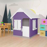 Casinha De Brinquedo Com Floreiros Mdf Lilás/branco - Criança Feliz - 9