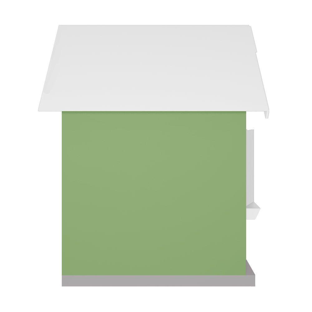 Casinha De Brinquedo Com Floreiros Mdf Verde/branco - Criança Feliz - 4
