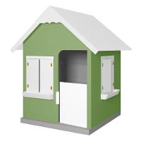 Casinha De Brinquedo Com Floreiros Mdf Verde/branco - Criança Feliz - 1
