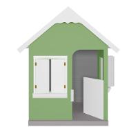 Casinha De Brinquedo Com Floreiros Mdf Verde/branco - Criança Feliz - 5