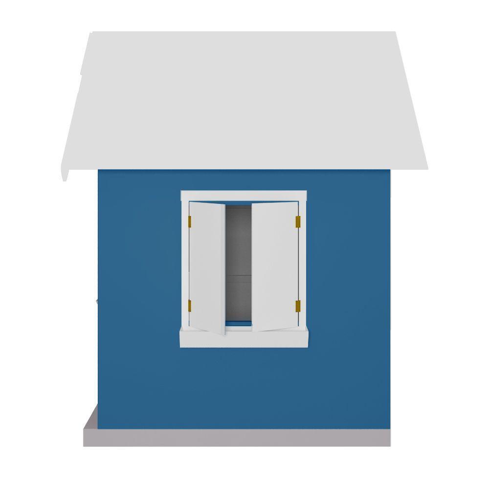 Casinha De Brinquedo Com Floreiros Mdf Azul/branco - Criança Feliz - 3