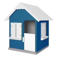Casinha De Brinquedo Com Floreiros Mdf Azul/branco - Criança Feliz - 1