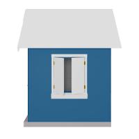 Casinha De Brinquedo Com Floreiros Mdf Azul/branco - Criança Feliz - 3