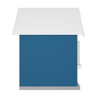 Casinha De Brinquedo Com Floreiros Mdf Azul/branco - Criança Feliz