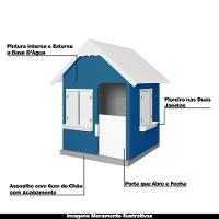 Casinha De Brinquedo Com Floreiros Mdf Azul/branco - Criança Feliz - 7