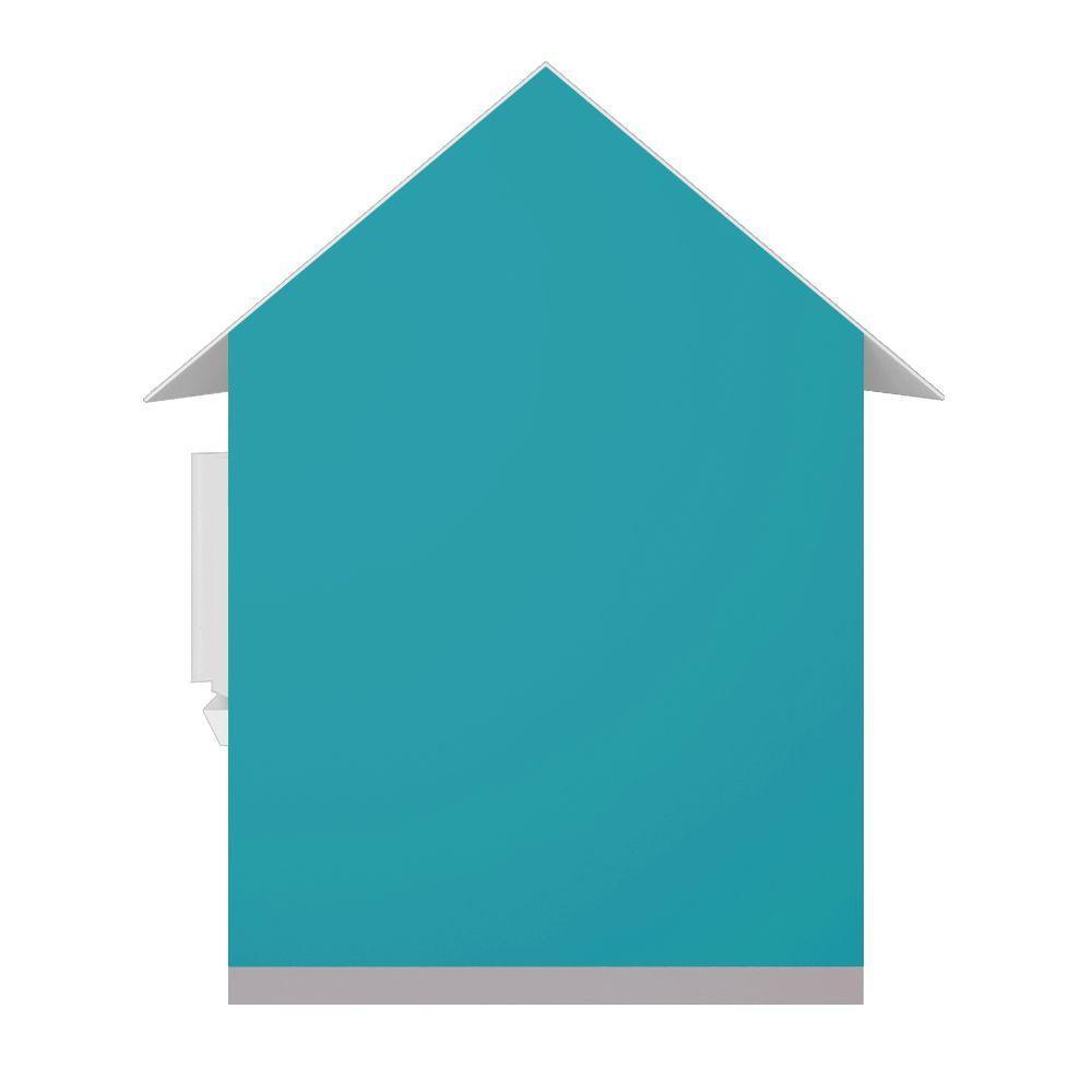 Casinha De Brinquedo Com Floreiros Mdf Azul Turquesa/branco - Criança Feliz - 8