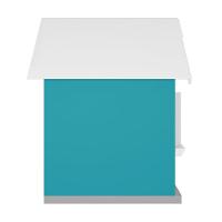 Casinha De Brinquedo Com Floreiros Mdf Azul Turquesa/branco - Criança Feliz - 2