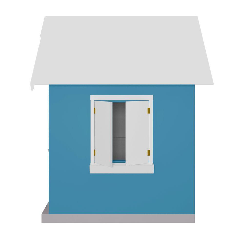 Casinha De Brinquedo Com Floreiros Mdf Azul Claro/branco - Criança Feliz - 3