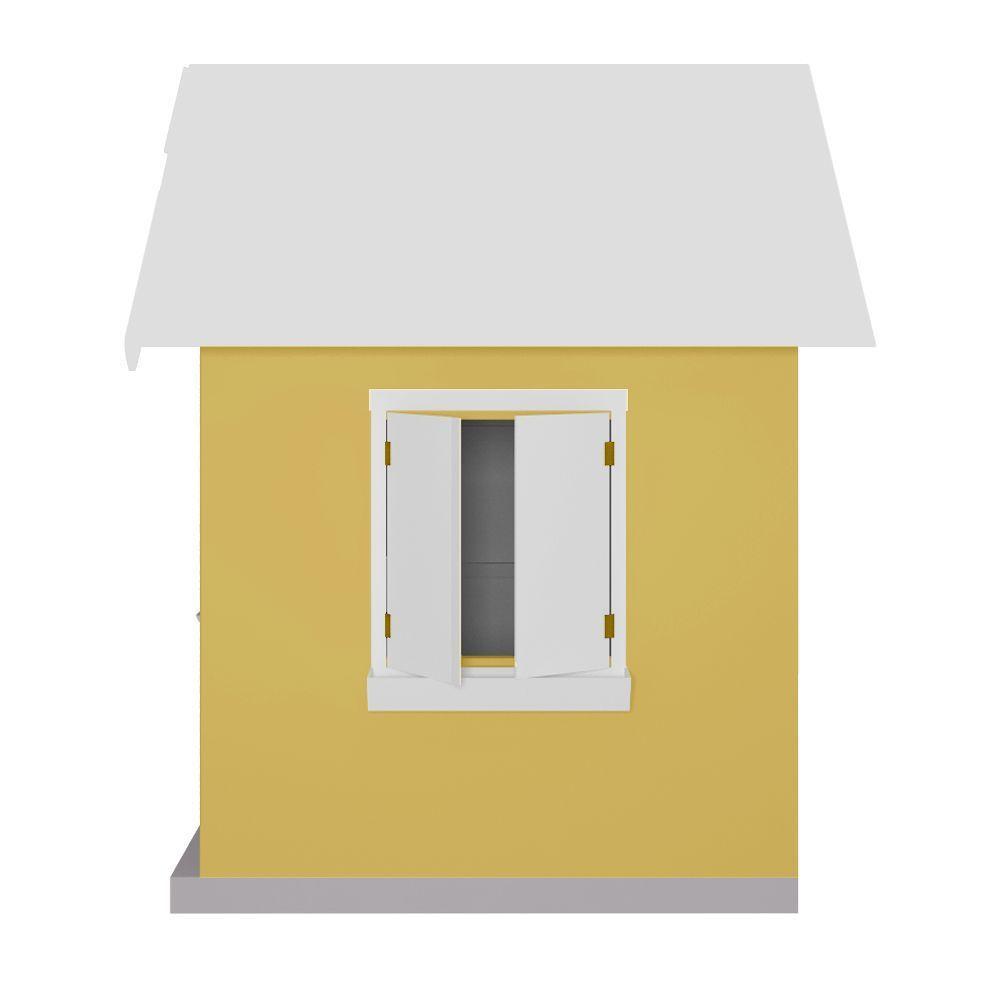 Casinha De Brinquedo Com Floreiros Mdf Amarelo/branco - Criança Feliz - 3