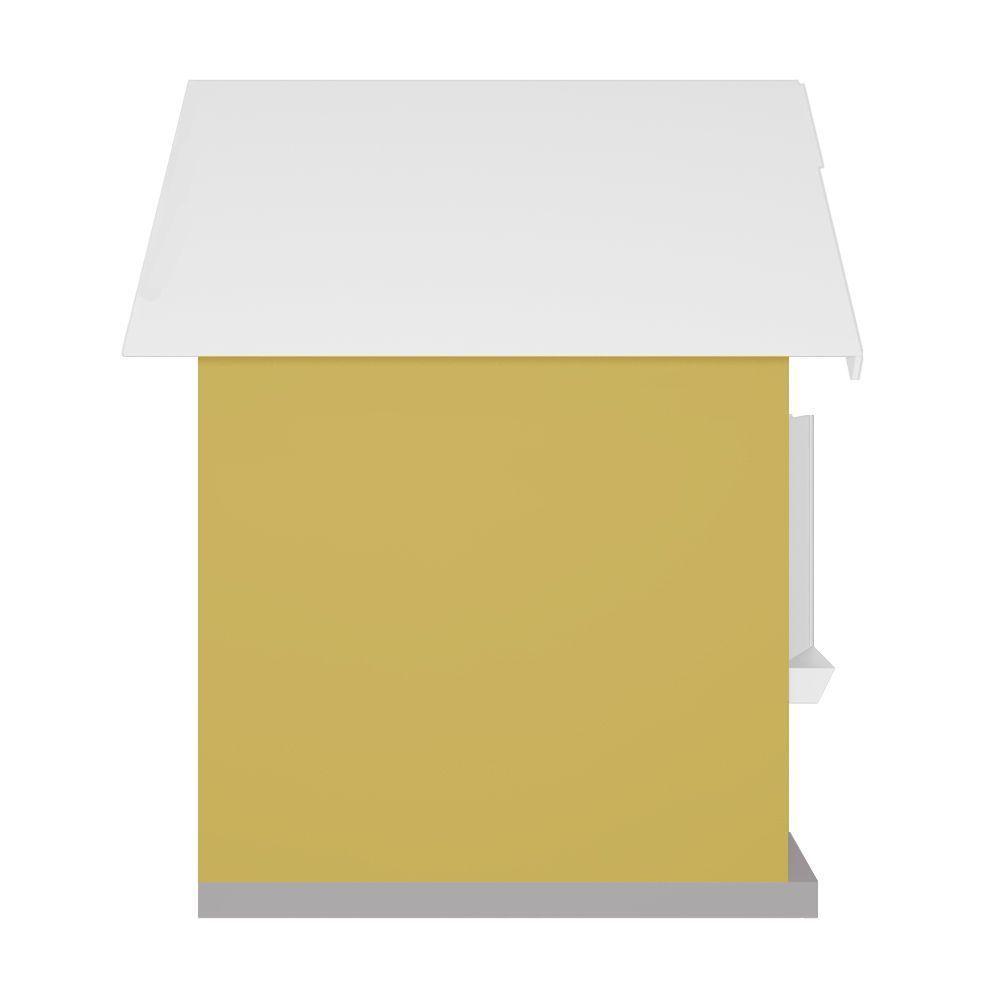 Casinha De Brinquedo Com Floreiros Mdf Amarelo/branco - Criança Feliz - 4