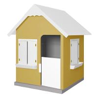 Casinha De Brinquedo Com Floreiros Mdf Amarelo/branco - Criança Feliz - 1