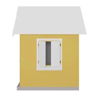 Casinha De Brinquedo Com Floreiros Mdf Amarelo/branco - Criança Feliz - 3