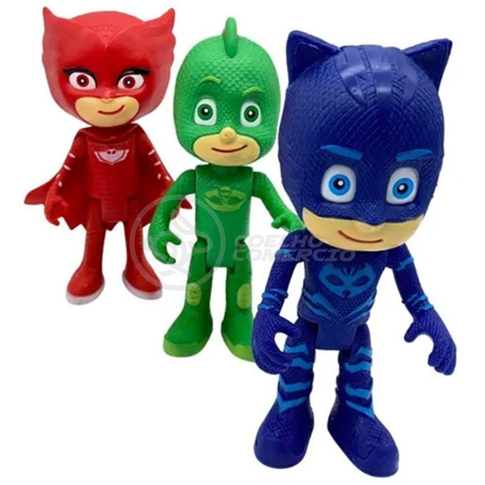 Kit 3 Bonecos Brinquedos Pjmasks Grandes 14Cm - 1