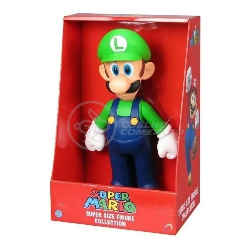 Boneco Action Figure Luigi Super Size 23Cm Super Mario - 1