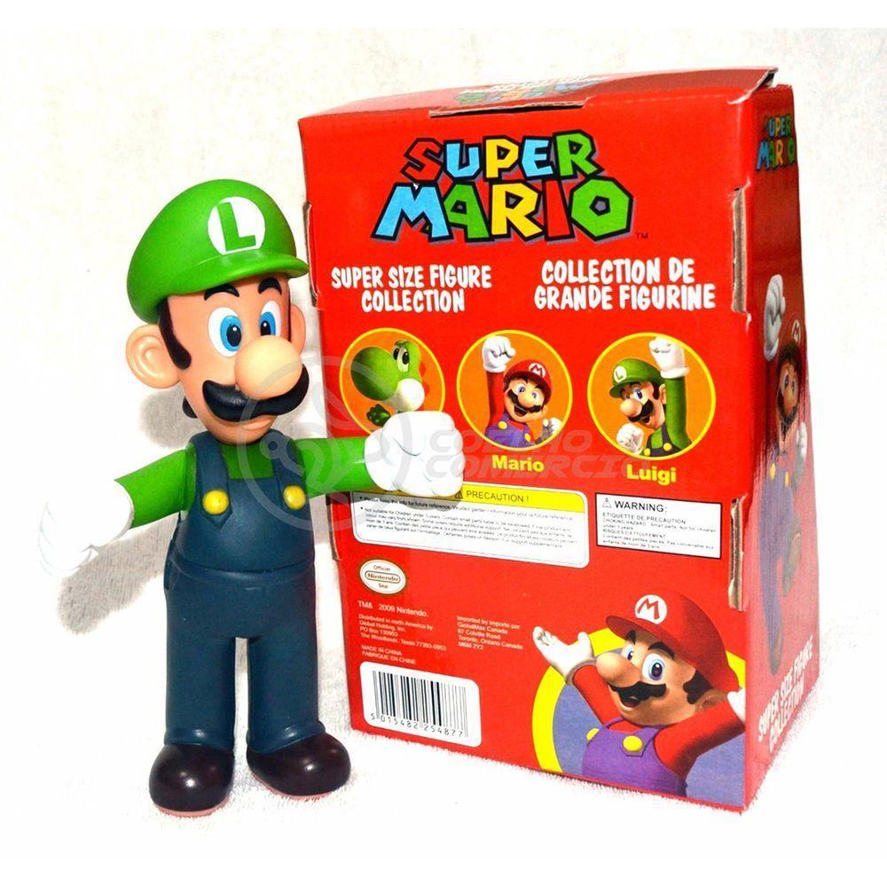 Boneco Action Figure Luigi Super Size 23Cm Super Mario - 10