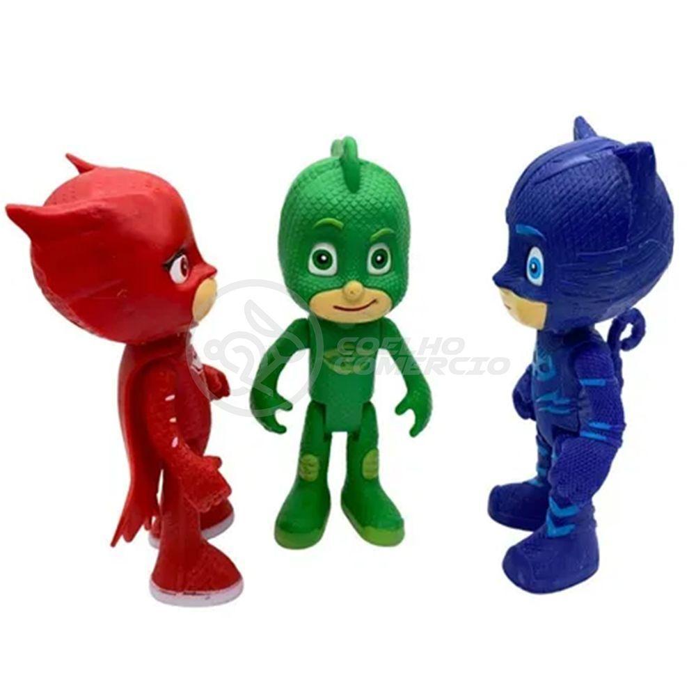 Kit 3 Bonecos Brinquedos Pjmasks Grandes 14Cm - 1