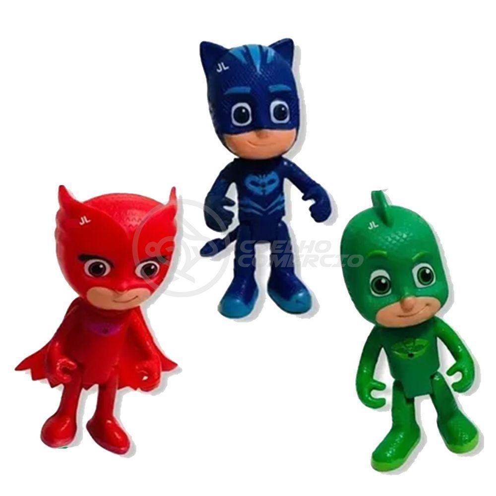 Kit 3 Bonecos Brinquedos Pjmasks Grandes 14Cm - 1