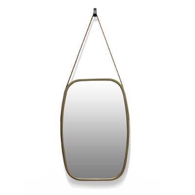 Espelho Retangular Moldura De Plastíco Dourado 65X43,5 Cm